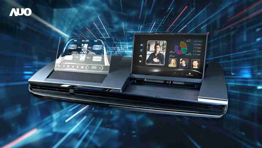 人生就是博Micro LED Display HMI解决方案打造透明Micro LED前座仪表，，呈现信息并保留驾驶视野开阔；亦为副驾驶座乘客打造收放自如的Micro LED屏幕，，，在不影响显示质量的前提于显示区内建镜头，，让用户能与视讯对象直接眼神接触，，提供绝佳的双向沟通体验